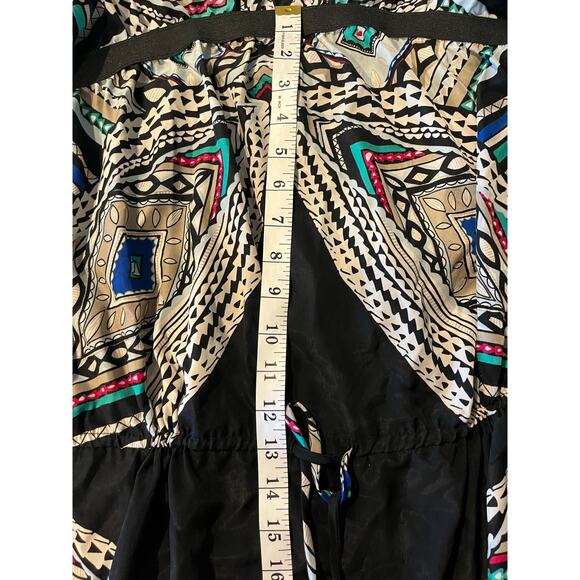 Mossimo Women's strapless maxi dress, waist tie, geometric, polyester, Medium - Picture 6 of 8